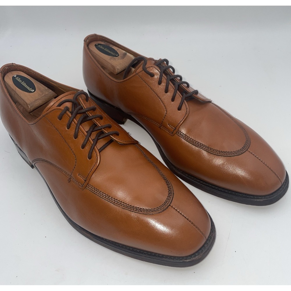 ET Wright Apron Toe Tan‎ Brown Dress Shoes 10.5 EE
